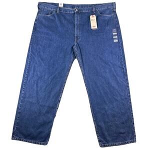 Levis 550 Jeans Mens 56x32 Blue Denim Tapered Leg Relaxed Fit NWT Big & Tall New